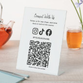 Signe De Table Code QR holographique tendance | Connectez-vous av (In SItu)