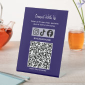 Signe De Table Code QR holographique tendance | Connectez-vous av (In SItu)