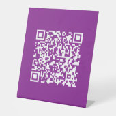 Signe De Table Code QR instantané avec votre URL de site Web | Po (Recto)