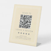 Signe De Table Code QR jaune beurre Avery Simple Laissez un avis (Recto)