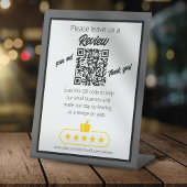 Signe De Table Code QR 'laissez-nous un commentaire' YELP
