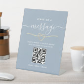 Signe De Table Code QR Laissez-nous un message Mariage (In SItu)