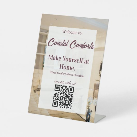 Signe De Table Code QR location vacances (Recto)