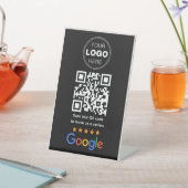 Signe De Table Code QR Logo de révision d'entreprise personnalisé (In SItu)