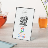 Signe De Table Code QR Logo de révision d'entreprise personnalisé (In SItu)