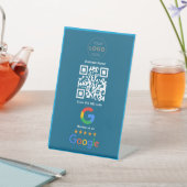 Signe De Table Code QR Logo de révision d'entreprise personnalisé (In SItu)