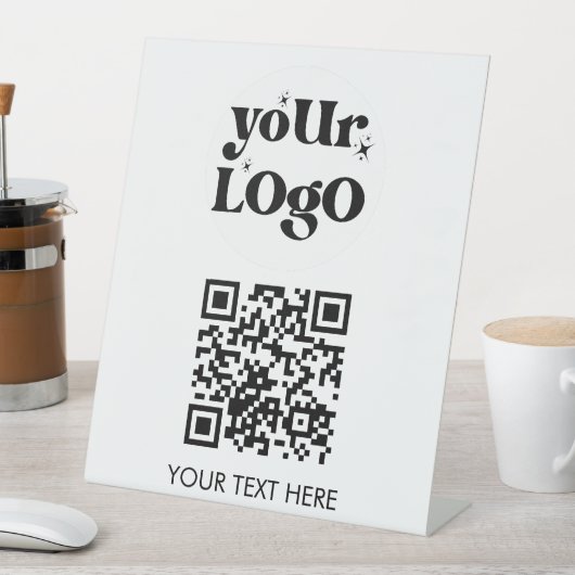 Signe De Table Code QR - Logo d'entreprise Marqué Analyser moi (In SItu)