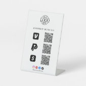 Signe De Table Code Qr Logo Entreprise Scan To Pay Table Basse (Recto)