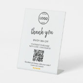 Signe De Table Code Qr Logo Merci Remise Laissez-nous passer en r (Recto)