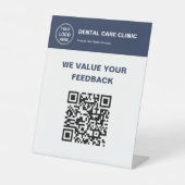 Signe De Table Code QR Logo Personnalisé Clinique Dentaire Dentis (Recto)
