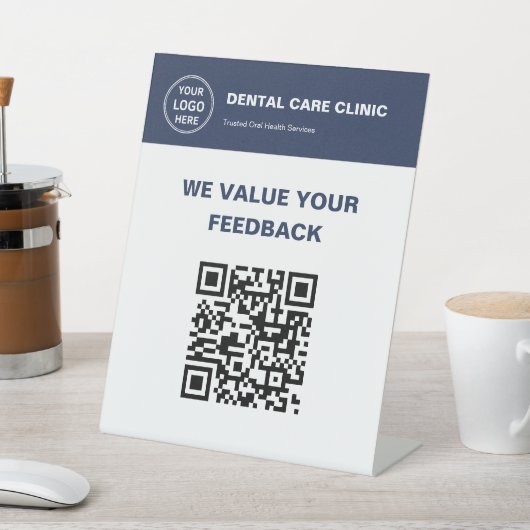 Signe De Table Code QR Logo Personnalisé Clinique Dentaire Dentis (In SItu)