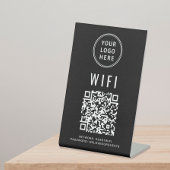 Signe De Table Code QR Logo Wifi Noir Scannez Pour Vous Connecter