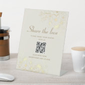 Signe De Table Code QR Mariage or élégant (In SItu)