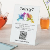 Signe De Table Code 🌈 QR Menu Boire Rainbow Lovebirds Collection (In SItu)