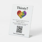 Signe De Table 🌈 Code QR Menu des boissons Flourish Together (Recto)