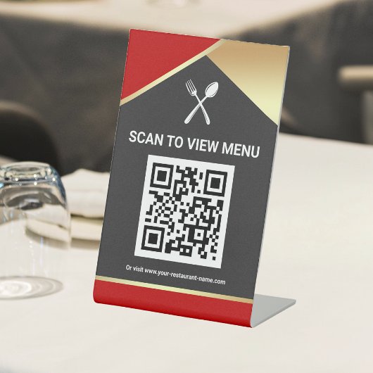 Signe De Table Code QR Menu numérique pour les restaurants Pannea