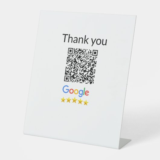 Signe De Table Code QR minimal simple ajouter un logo scanner le (Recto)