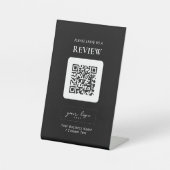 Signe De Table Code QR moderne Business Review (Recto)