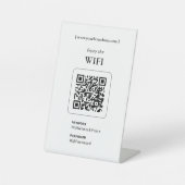 Signe De Table Code QR moderne Business Wifi Sharing (Recto)