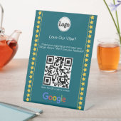 Signe De Table Code QR Moderne de Notation Google Avis Logo Sarce (In SItu)