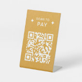 Signe De Table Code QR moderne pour les restaurants numérisation  (Recto)