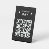 Signe De Table Code QR moderne pour les restaurants numérisation  (Recto)