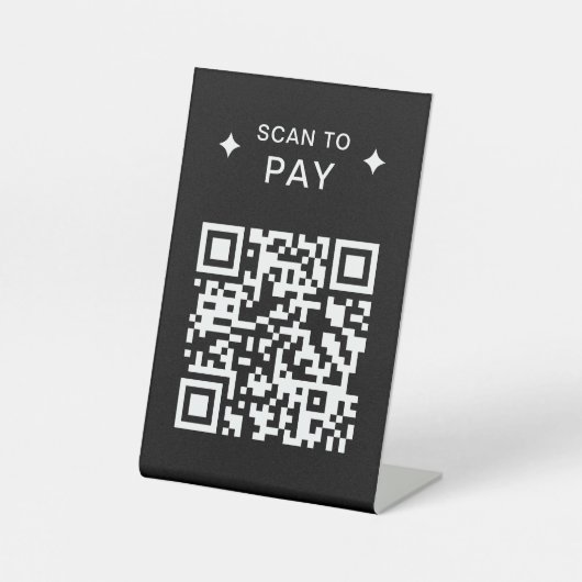 Signe De Table Code QR moderne pour les restaurants numérisation (Recto)