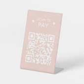 Signe De Table Code QR moderne pour les restaurants Scan to Pay P (Recto)