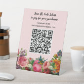 Signe De Table Code QR moderne Tableau d'affaires Top Piédestal (In SItu)