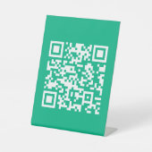 Signe De Table Code QR modifiable Générez le vôtre |  Vert sarcel (Recto)