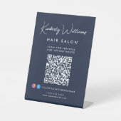 Signe De Table Code QR monogramme de signature professionnelle (Recto)