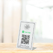 Signe De Table Code QR PayPal - Logo de paiement Script de logos