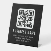 Signe De Table Code QR personnalisable & Conception de texte modi (Recto)