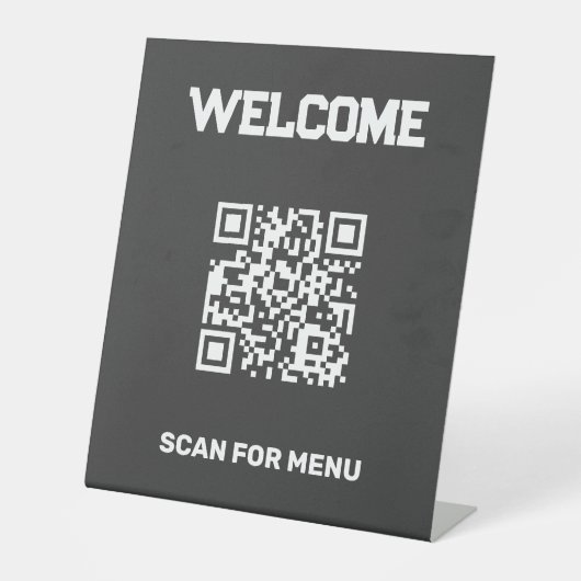 Signe De Table Code QR personnalisé (Recto)