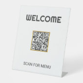 Signe De Table Code QR personnalisé (Recto)