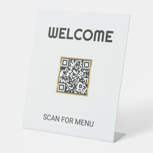 Signe De Table Code QR personnalisé (Recto)