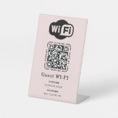 Signe De Table Code QR personnalisé de mot de passe et de réseau (Recto)