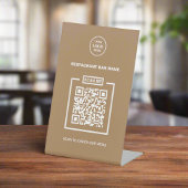Signe De Table Code QR personnalisé Menu Entreprise artisanal rus