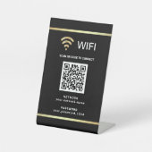 Signe De Table Code QR personnalisé moderne pour mot de passe de (Recto)