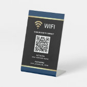 Signe De Table Code QR personnalisé moderne pour mot de passe de  (Recto)