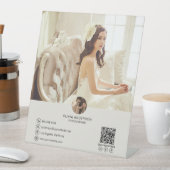 Signe De Table Code QR personnalisé Photo Médias sociaux Entrepri (In SItu)