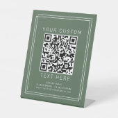 Signe De Table Code QR personnalisé pour entreprise AVERY Rustiqu (Recto)