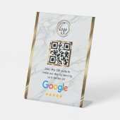 Signe De Table Code QR personnalisé pour les avis Google sur l'en (Recto)