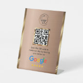 Signe De Table Code QR personnalisé pour les avis Google sur l'en (Recto)