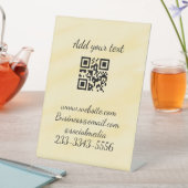 Signe De Table code QR personnalisé simple ajouter votre nom text (In SItu)