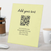 Signe De Table code QR personnalisé simple ajoutez votre nom text (In SItu)
