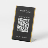 Signe De Table Code QR personnalisé Texte moderne Entreprise Piét (Recto)