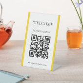 Signe De Table Code QR personnalisé Texte moderne Entreprise Piét (In SItu)