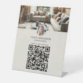 Signe De Table Code QR photo personnalisé pour Entreprise (Recto)
