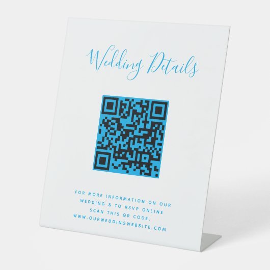 Signe De Table Code QR Photo RSVP  (Recto)